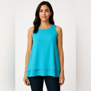 Sleeveless Sky Blue Blouse
